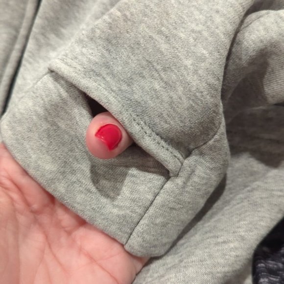 Lululemon &go Take-Off Fleece Heathered Medium Grey missing drawstring - Picture 9 of 16